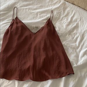 Free people lace and silk cami